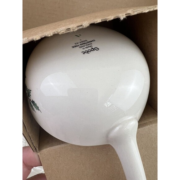 Spode 660468 Christmas Tree 14” Punch Serving Bowl W/ Ladle New In Box - Picture 5 of 11